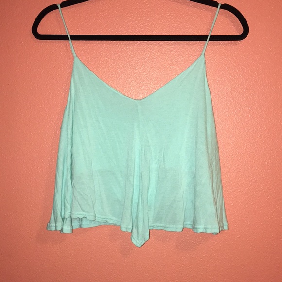 Light blue crop top